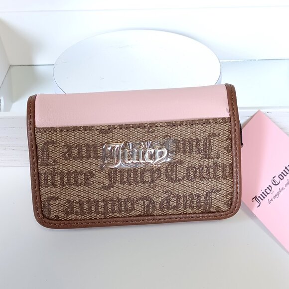 Juicy Couture Handbags - NWT! Juicy Couture Chestnut & Pink Chino Women's Fashion Wallet